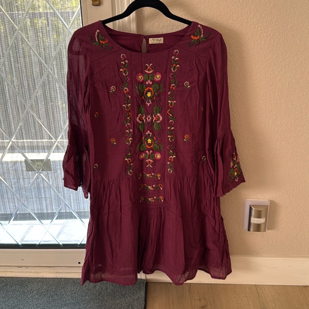 Never Worn Size 13 Next Clothing  Girls Embroidered Bell sleeve dress